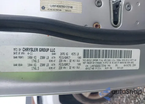 2011 Jeep Patriot Latitude X z USA, uszkodzony, nr VIN 1J4NF4GB2BD173740